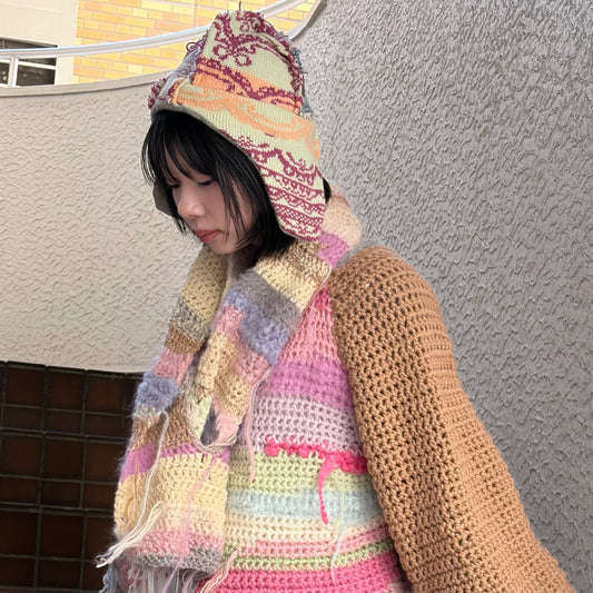 Knit fly cap / Multi / ニットフライキャップ