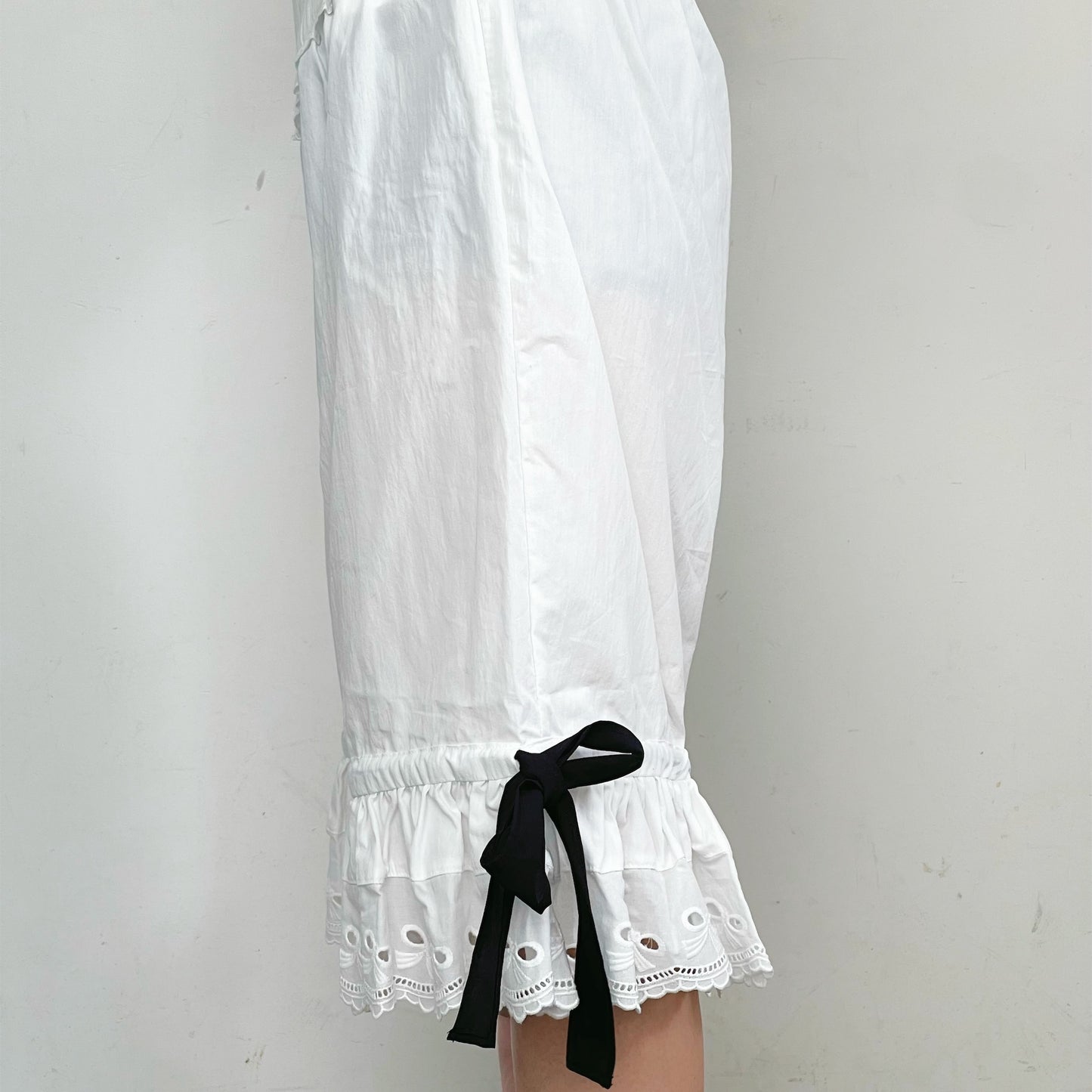 Cyndi bermuda pants / White / コットンバミューダパンツ