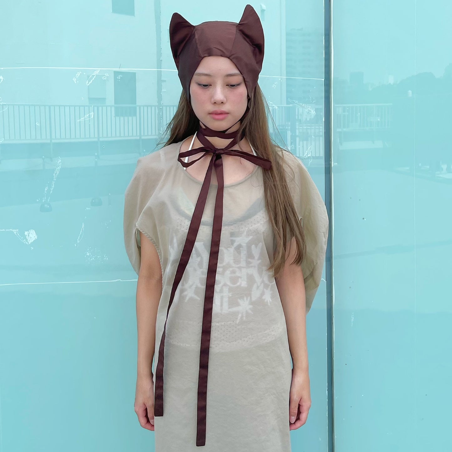 brown kitty cat hat / brown / キティーキャットハット