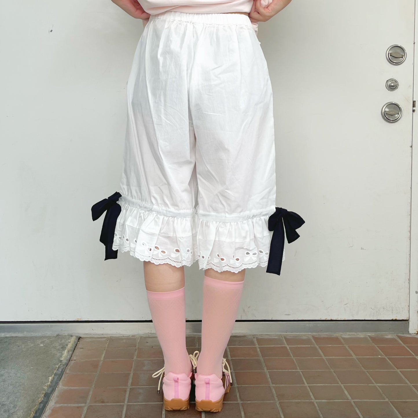 Cyndi bermuda pants / White / コットンバミューダパンツ
