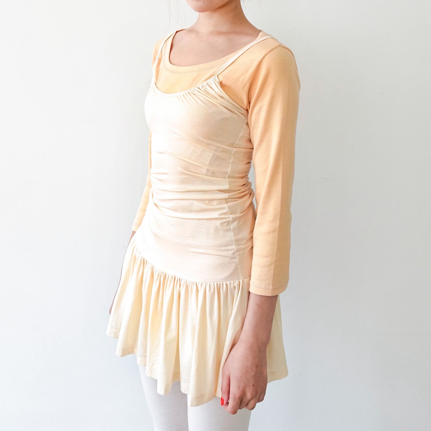 [fe.3] chérie dress / light beige / シェリードレス