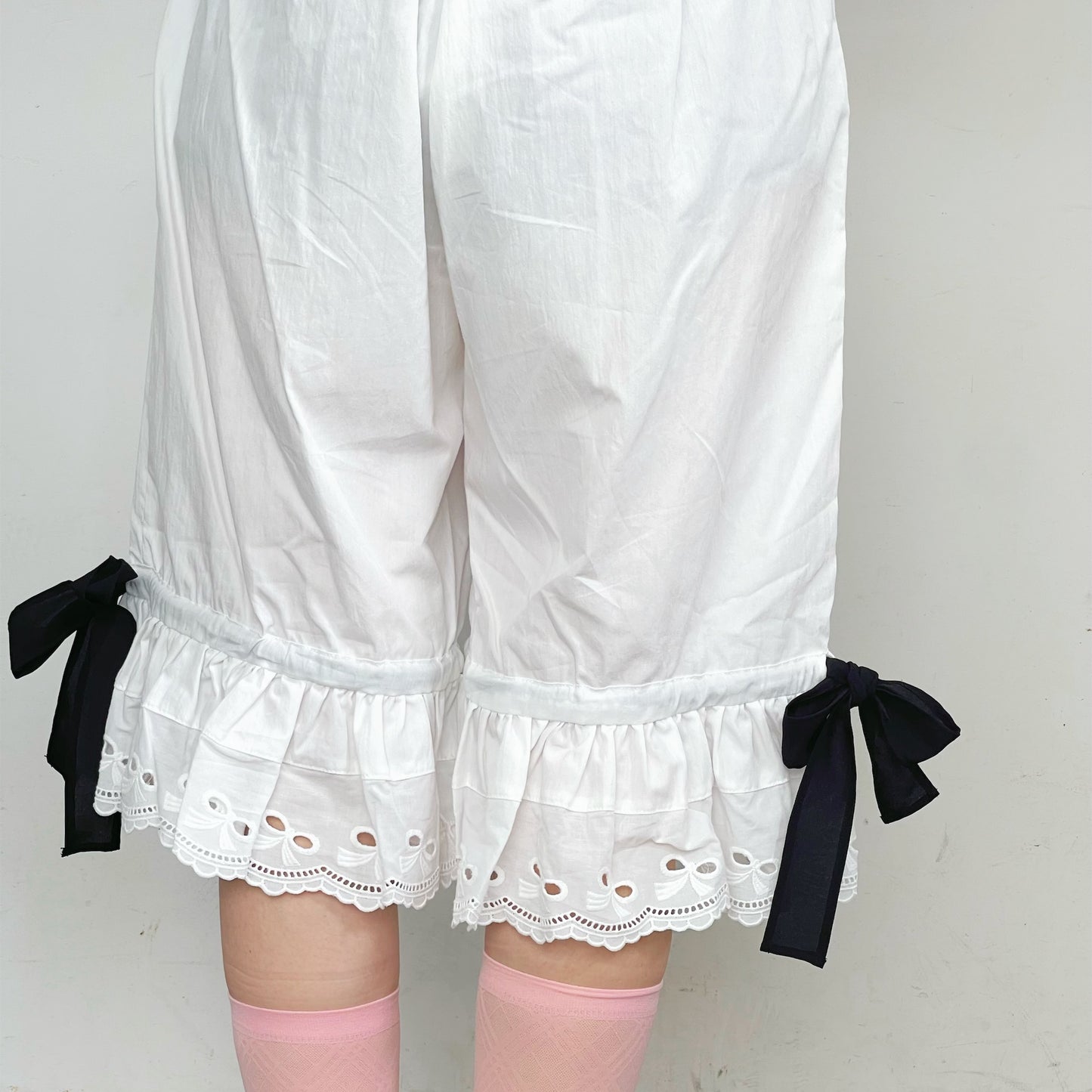 Cyndi bermuda pants / White / コットンバミューダパンツ
