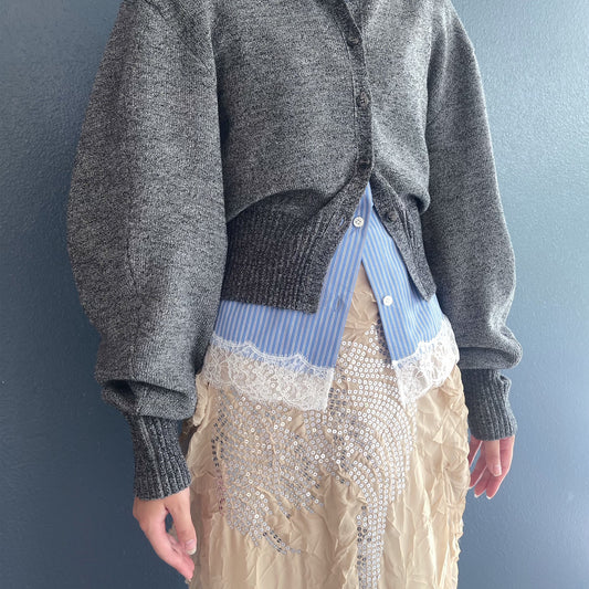 Charlotte Knit / Gray / シェイプニットトップ