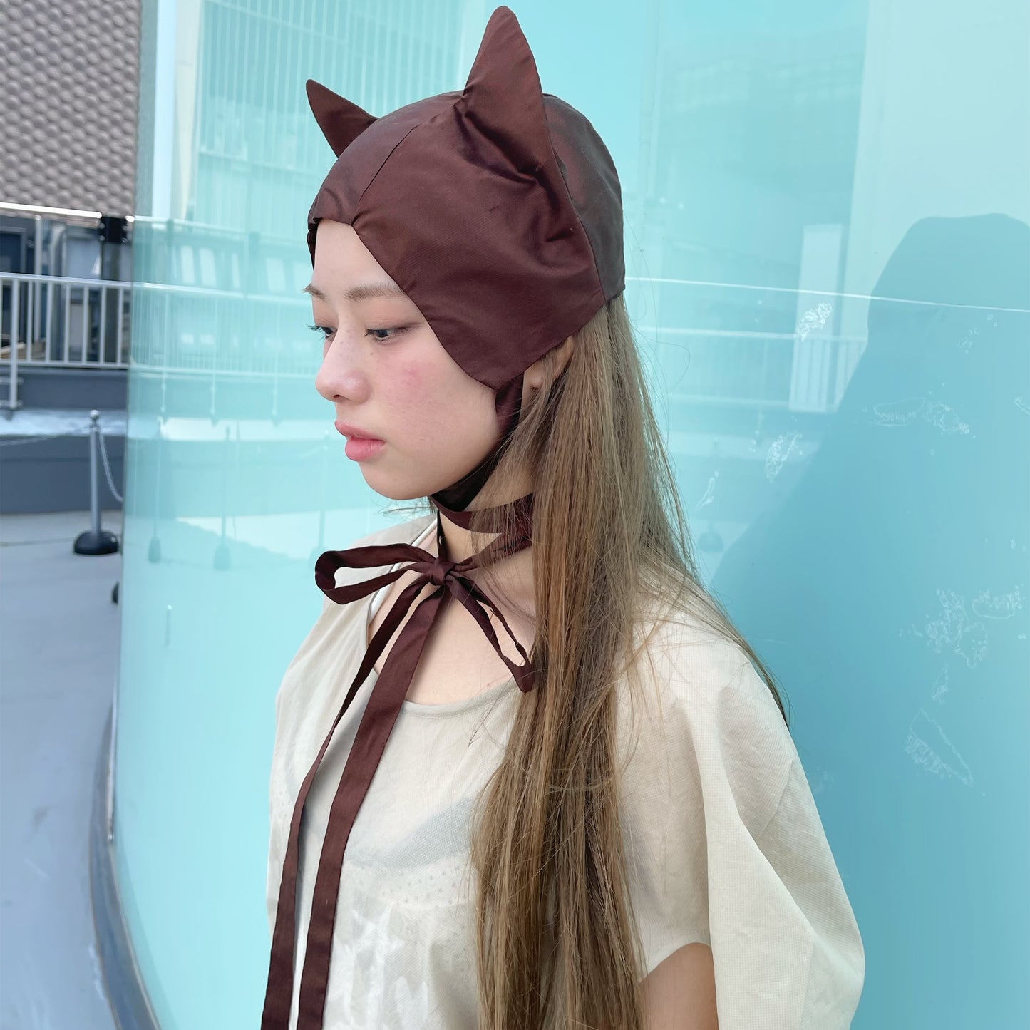 brown kitty cat hat / brown / キティーキャットハット
