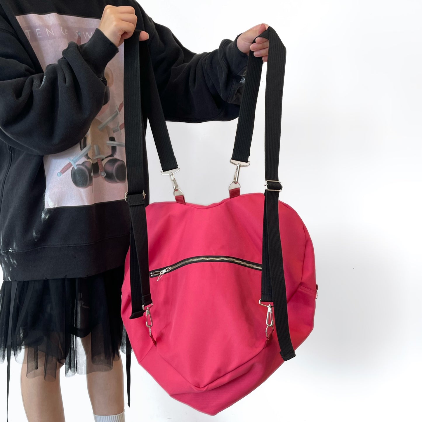 BURNED OUT HEARTS BACKPACK  ARTWORK BY TREVOR BROWN / ROSE PINK / アートワークバックパック