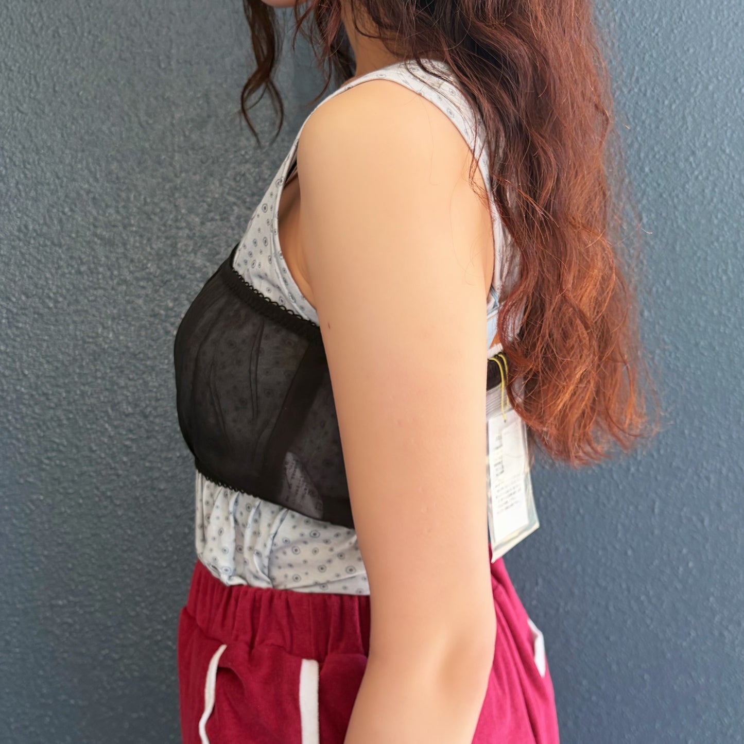 NICKER SHEER TOP / BLACK / シアーランジェリートップ