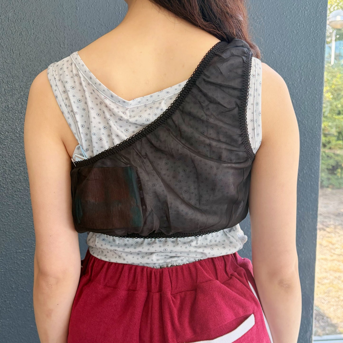 NICKER SHEER TOP / BLACK / シアーランジェリートップ