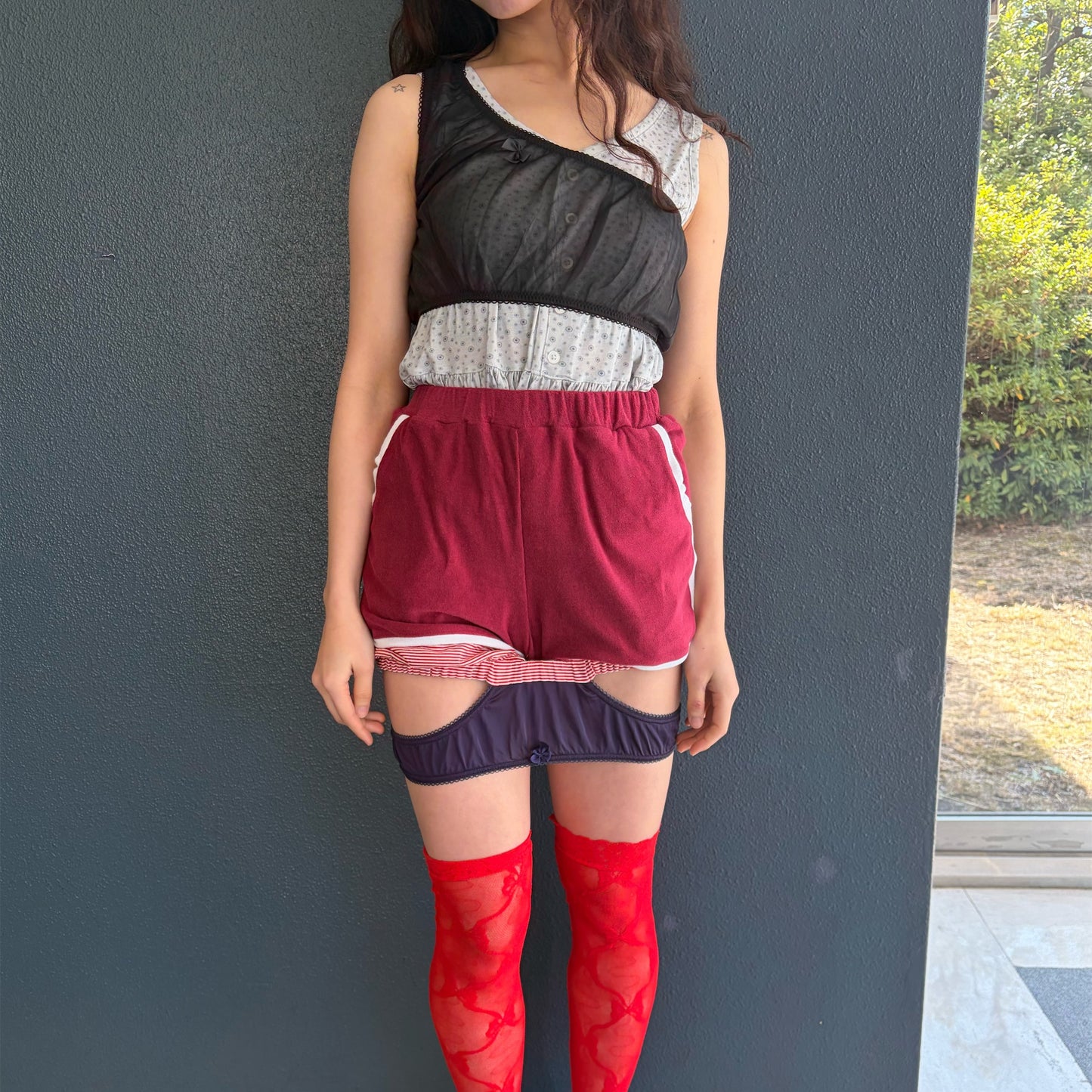 NICKER SHEER TOP / BLACK / シアーランジェリートップ