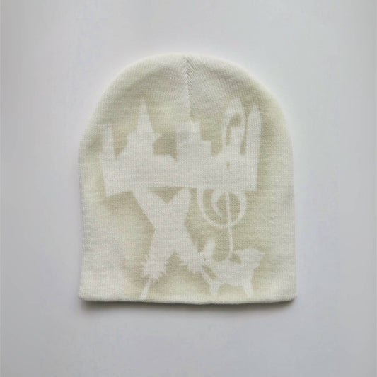 【SHEEP SOUVENIR】sheep playing in town beanie / white / スプレービーニー