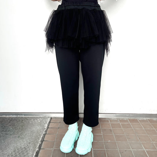 Tulle skirt pants / Black / チュールスカートパンツ