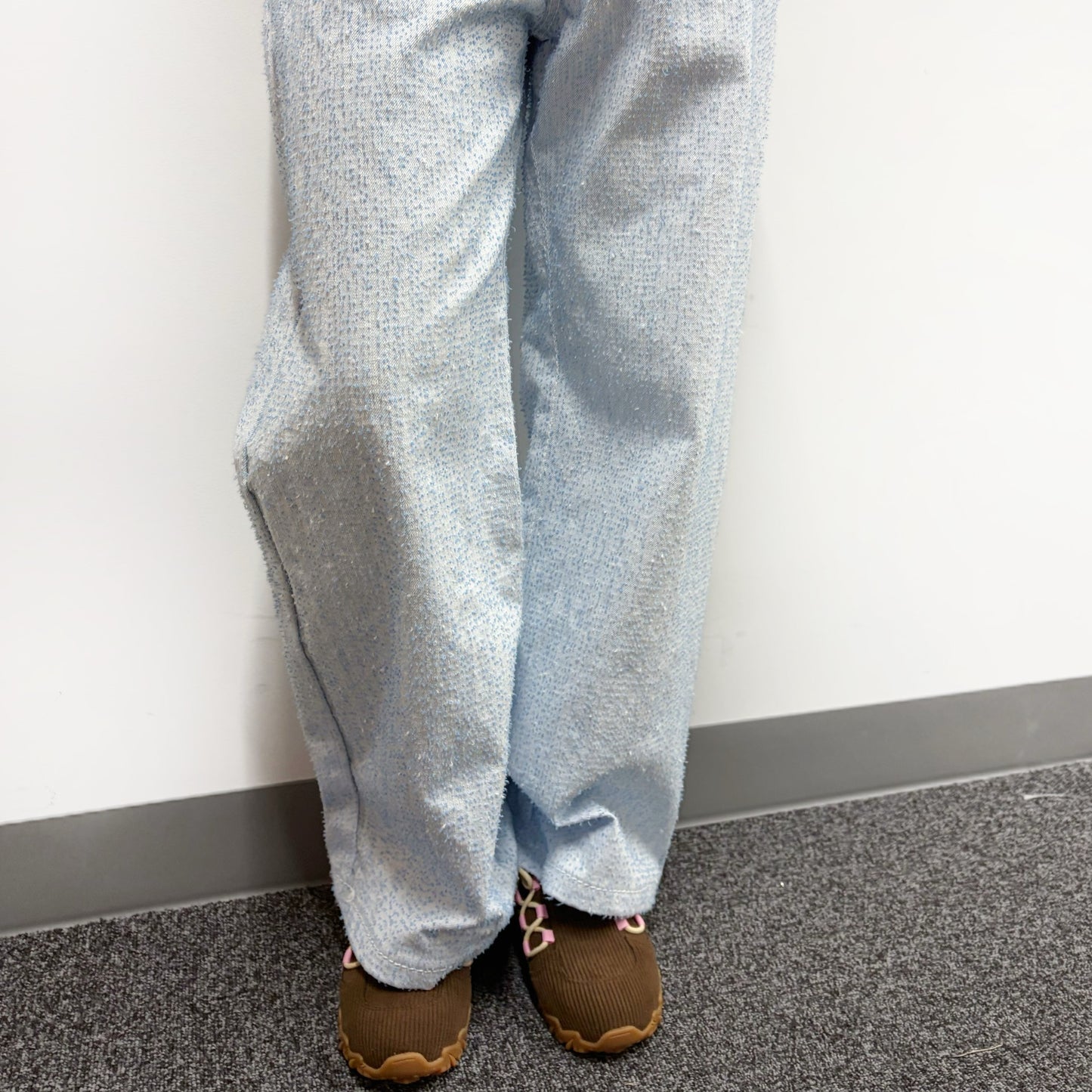 loop needle pants / light blue / ループニードルトップ