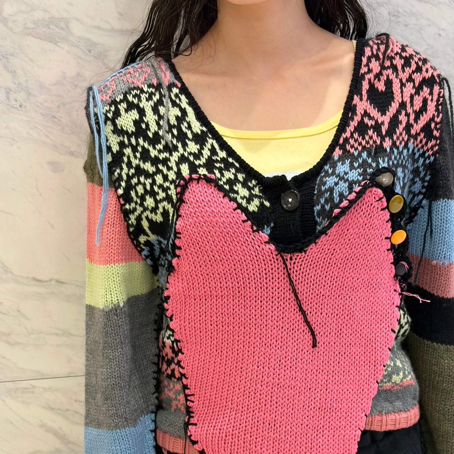 Heart cardigan / multi / ハートカーディガン