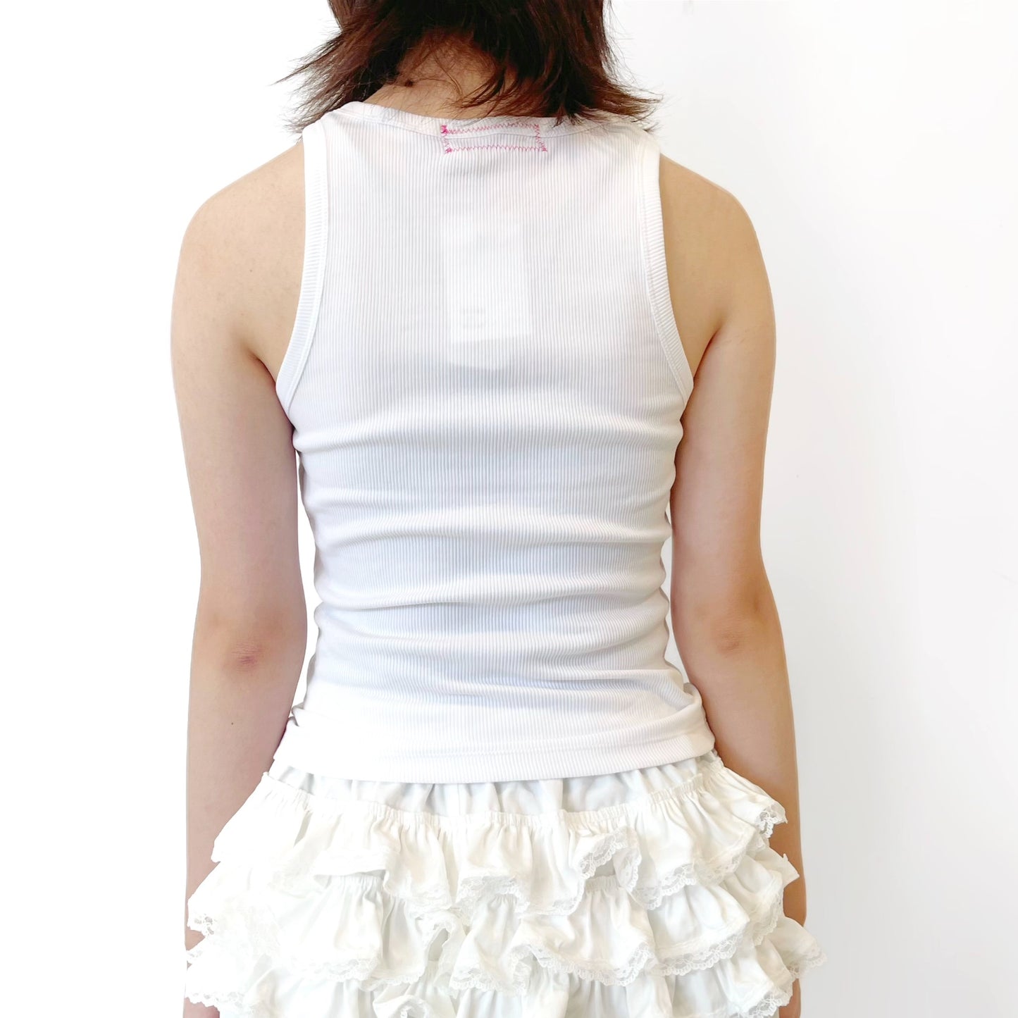 リボンtops / white / タンクトップ