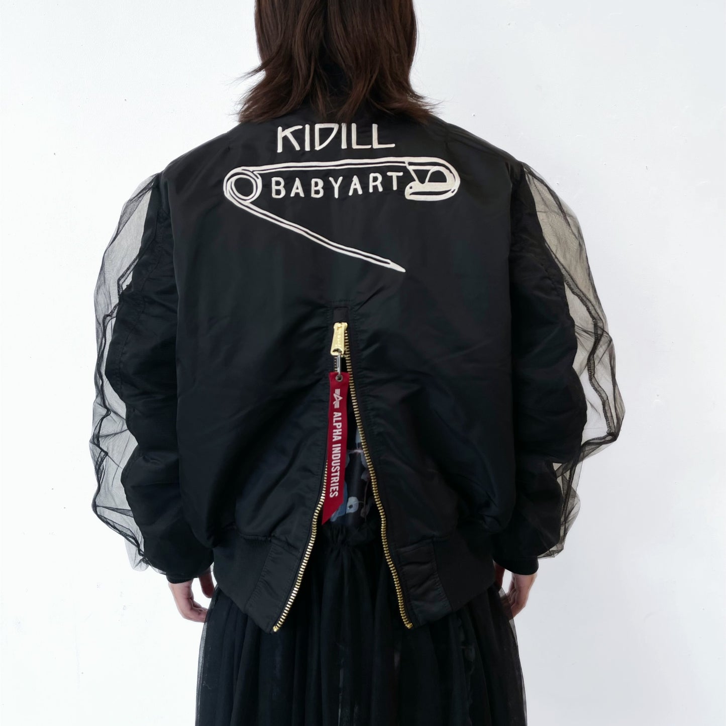 KIDILL × ALPHA INDUSTRIES COLLABORATION BABYART MA-1 FLIGHT JACKET EMBROIDERED PATCH ARTWORK BY TREVOR BROWN / コラボレーションMA-1