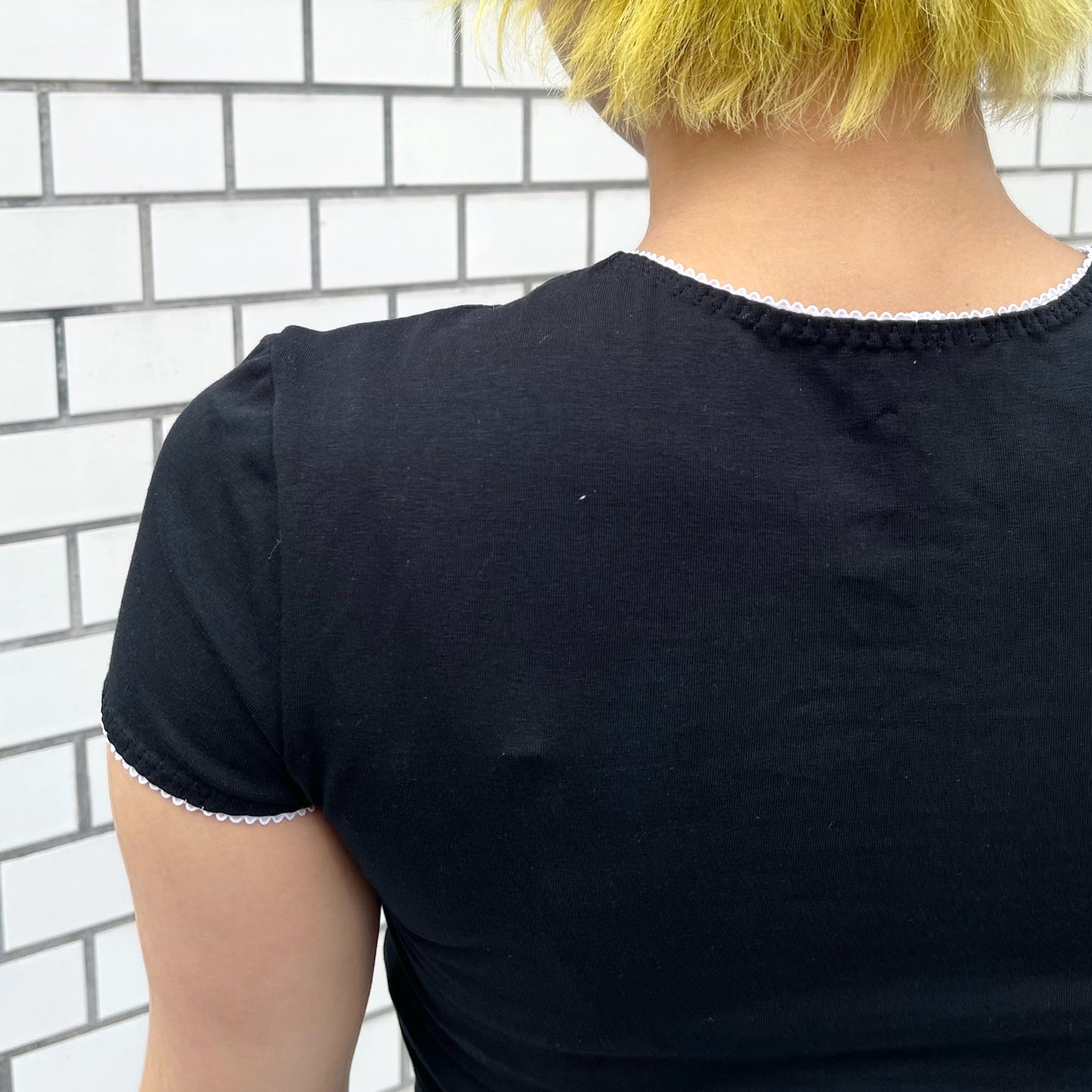 LACE CIRCLE TOP / BLACK / レースサークルトップ