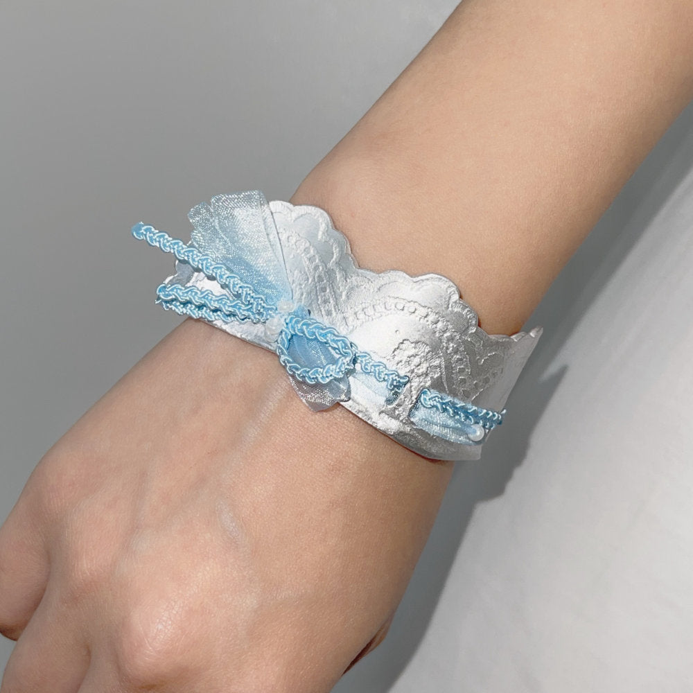 lace bangle / Blue / レースバングル