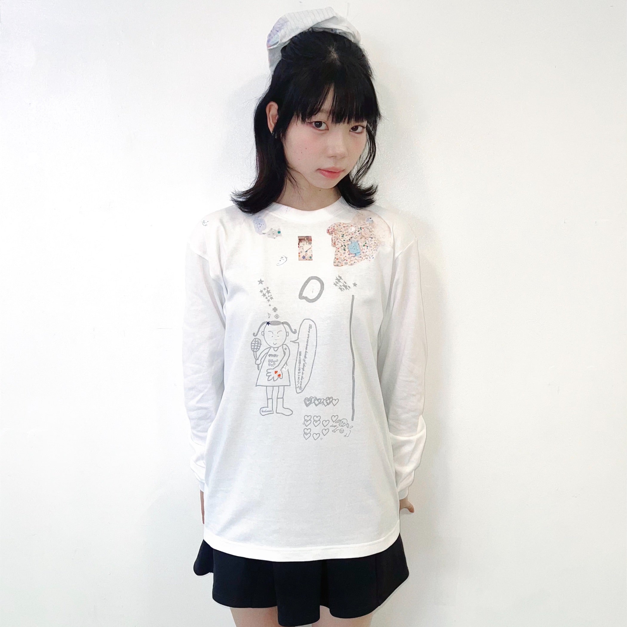 SHEEP SOUVENIR】various kinds of sheep long T-shirt / white 