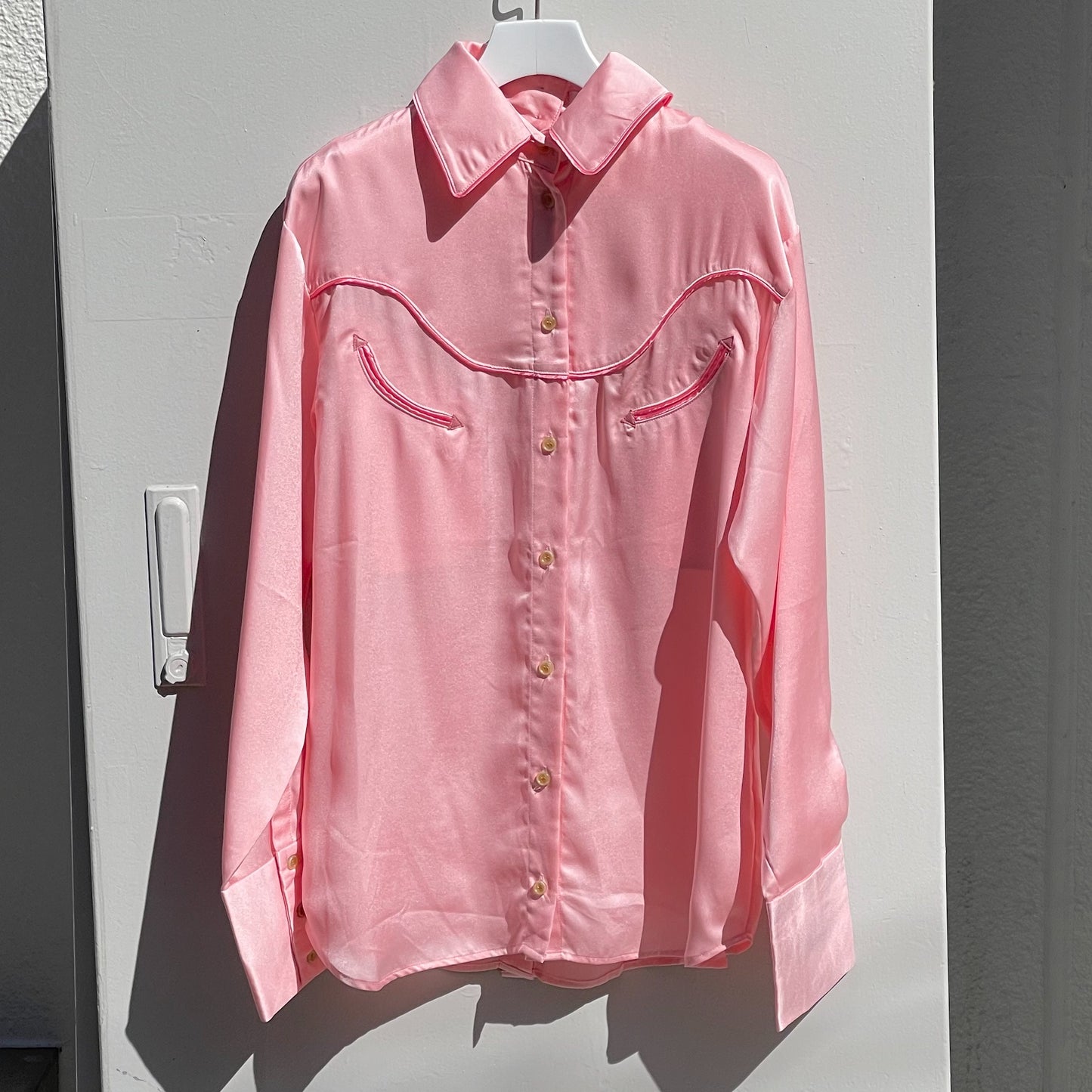 BACK OPEN WESTERN SHIRT / PINK / ウエスタンシャツ