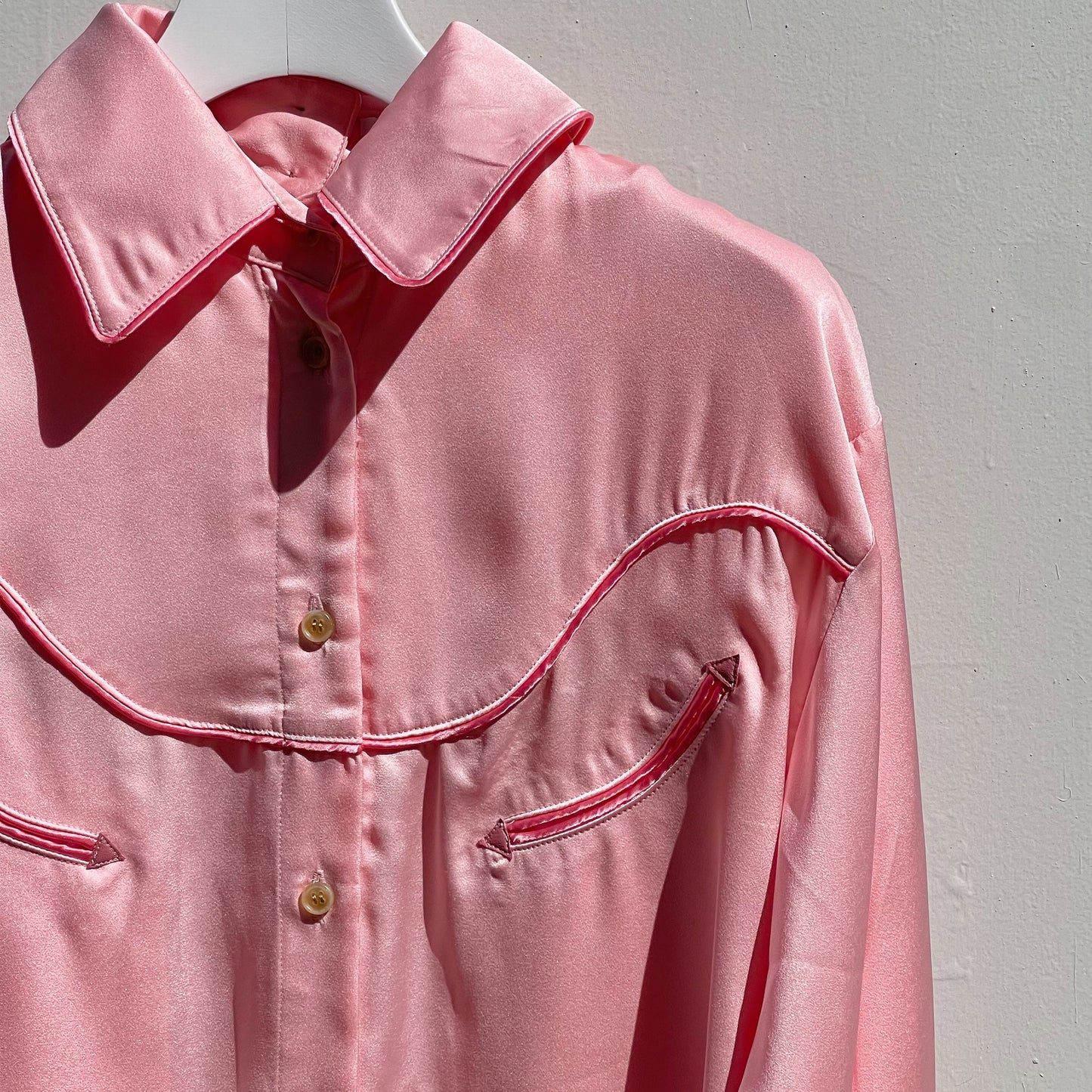 BACK OPEN WESTERN SHIRT / PINK / ウエスタンシャツ