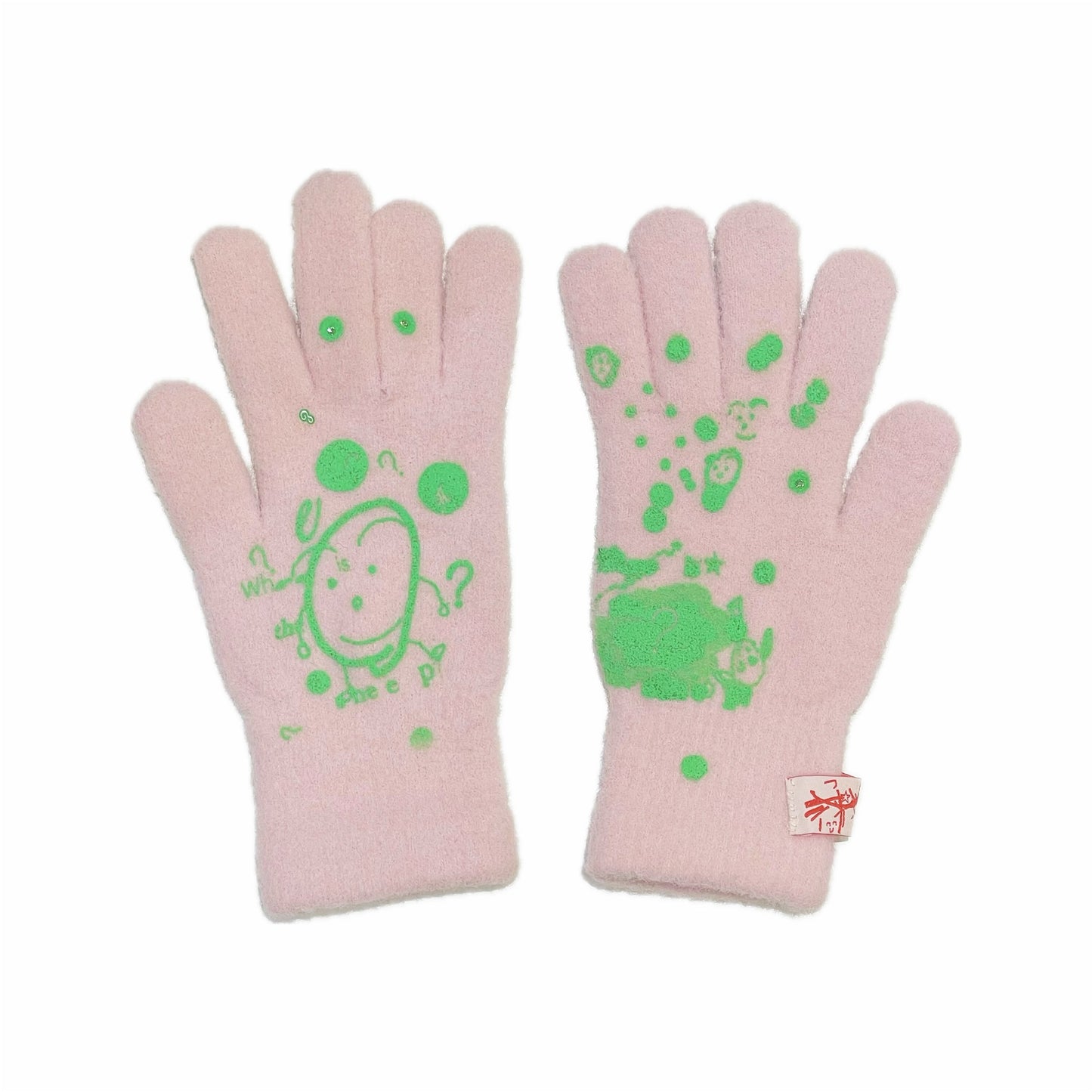 【SHEEP SOUVENIR】sheep vs winter knit glove / pink / 手袋