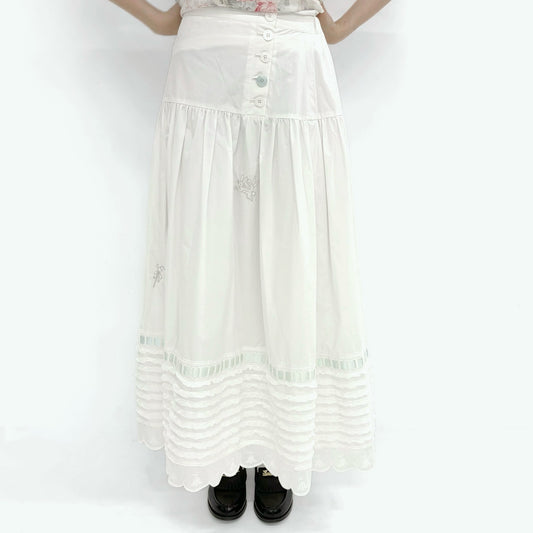 Sylvie Skirt / White / コットンレーススカート