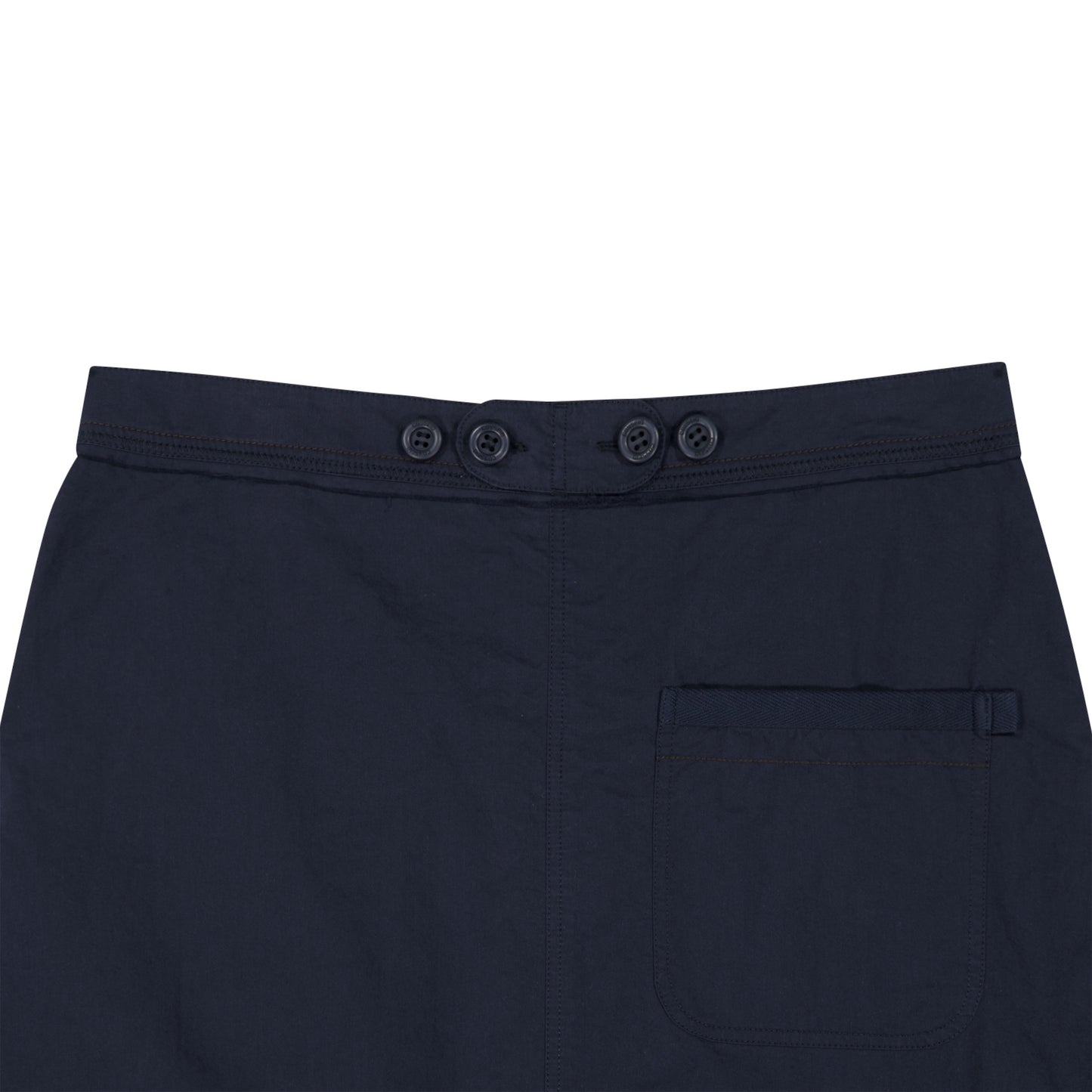 RAW EDGE COTTON SKIRT / NAVY / 切りっぱなしスカート