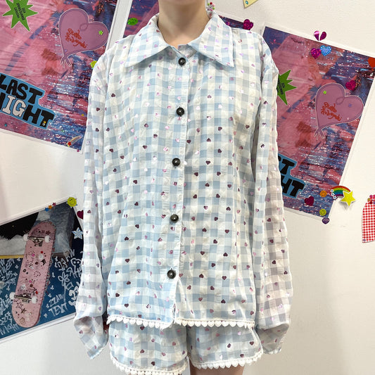 Small Heart Pajama / Blue / スモールハートパジャマ