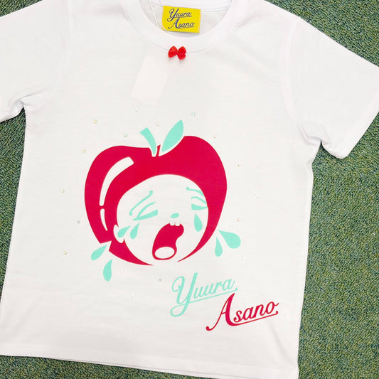 KIRAKIRA Ribbon Ringo Tshirt / White / グラフィックプリントTシャツ