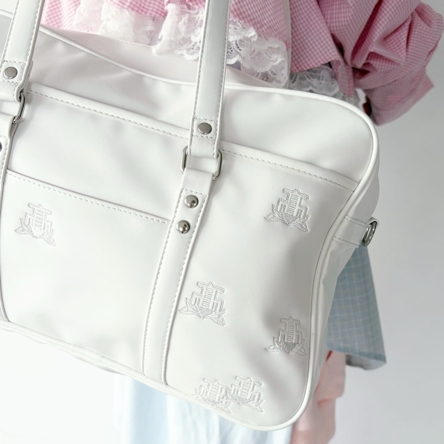 ABANDONED SCHOOL BAG / WHITE / ショルダースクールバッグ