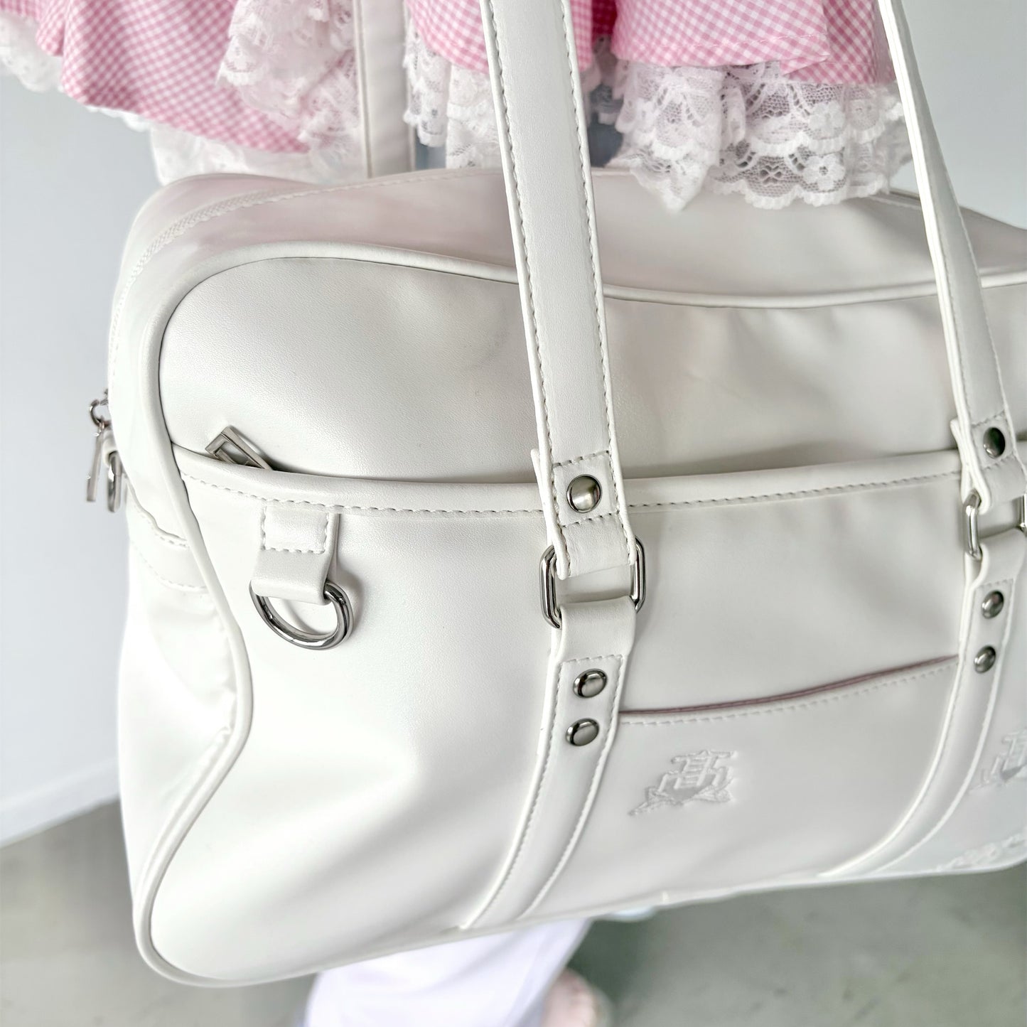 ABANDONED SCHOOL BAG / WHITE / ショルダースクールバッグ