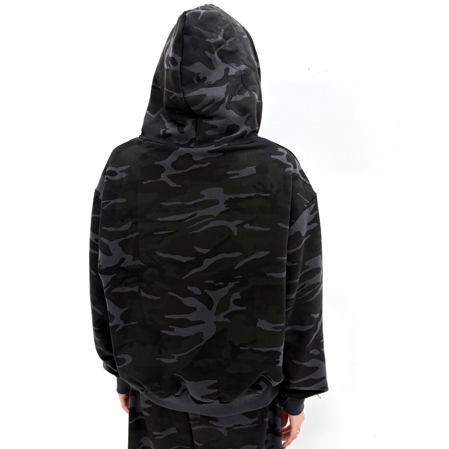 HIROMI X TSW Camo Zip Hoodie / Charcoal / カモフラージュダブルジップフーディー