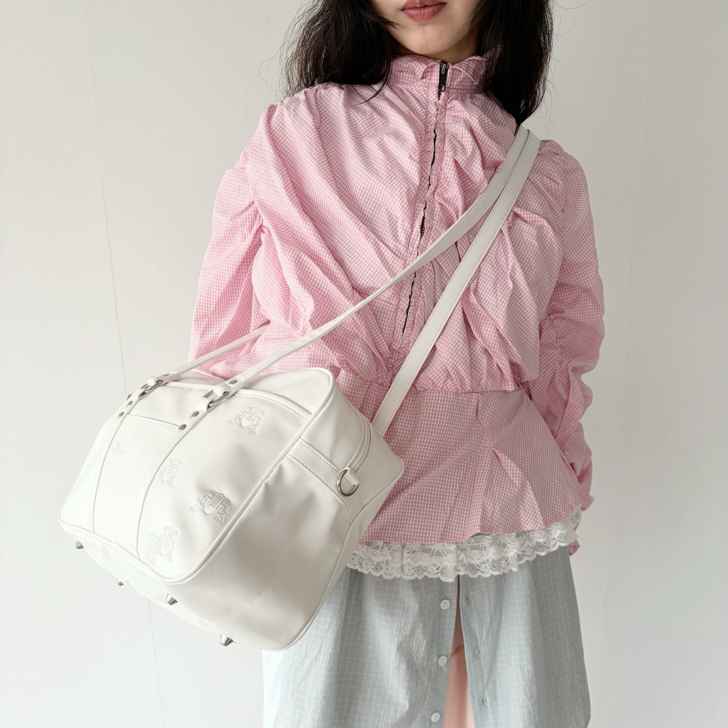 ABANDONED SCHOOL BAG / WHITE / ショルダースクールバッグ
