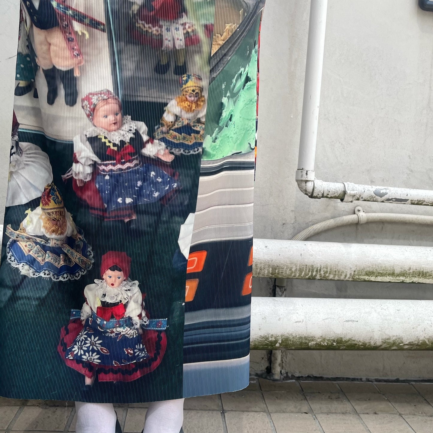 【SHEEP LIMITED】PRINT RIB SKIRT / LANDSCAPE / プリントリブスカート
