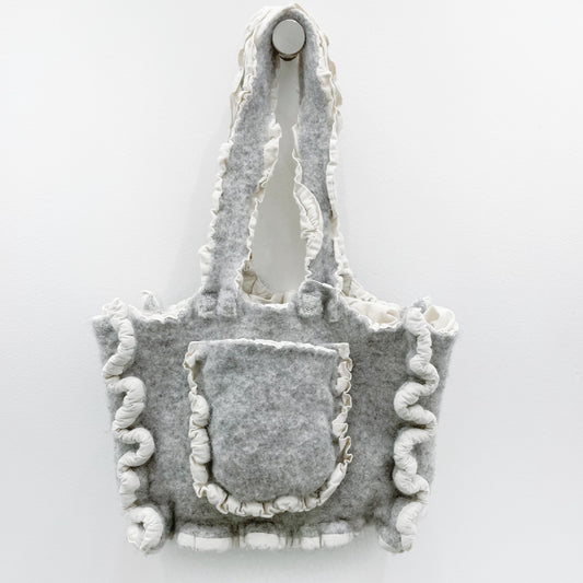 pillings ピリングス 家 カバン ハウスニットバッグ　白 pillings / ピリングス – SHEEP