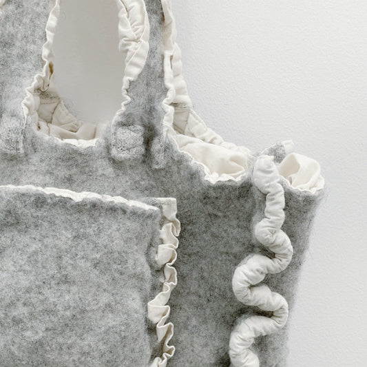 pillings ピリングス 家 カバン ハウスニットバッグ　白 pillings / ピリングス – SHEEP