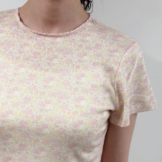 Mimi T-shirt / Floral / フラワーパターンTシャツ