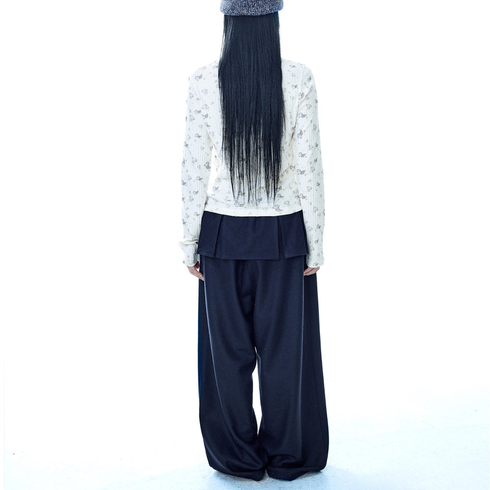 COTTON CUDDLE LONGSLEEVES / IVORY / パターンコットントップ
