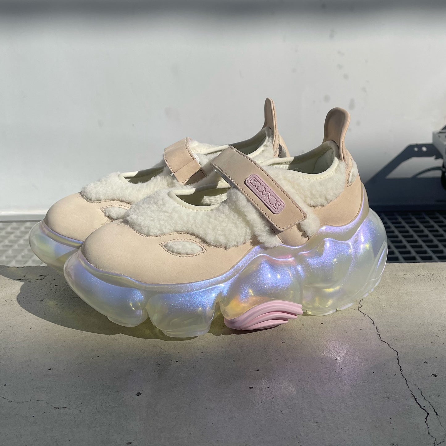 【SHEEP Limited】MOOPIE MARY JANE / CREAM BOA x CLEAR AURORA / groundsシューズ