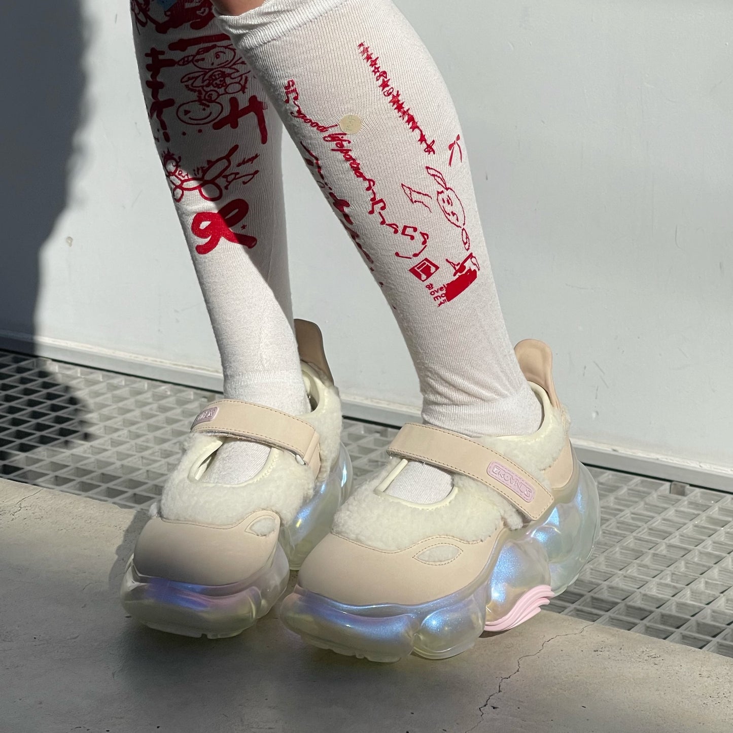 【SHEEP Limited】MOOPIE MARY JANE / CREAM BOA x CLEAR AURORA / groundsシューズ