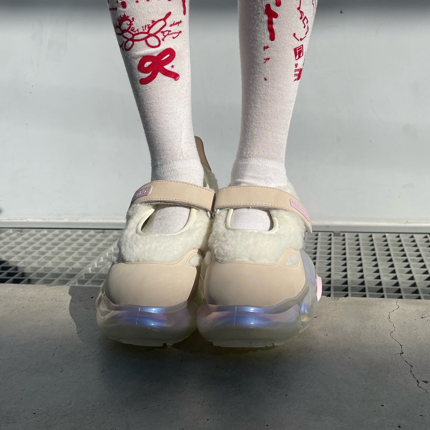 【SHEEP Limited】MOOPIE MARY JANE / CREAM BOA x CLEAR AURORA / groundsシューズ