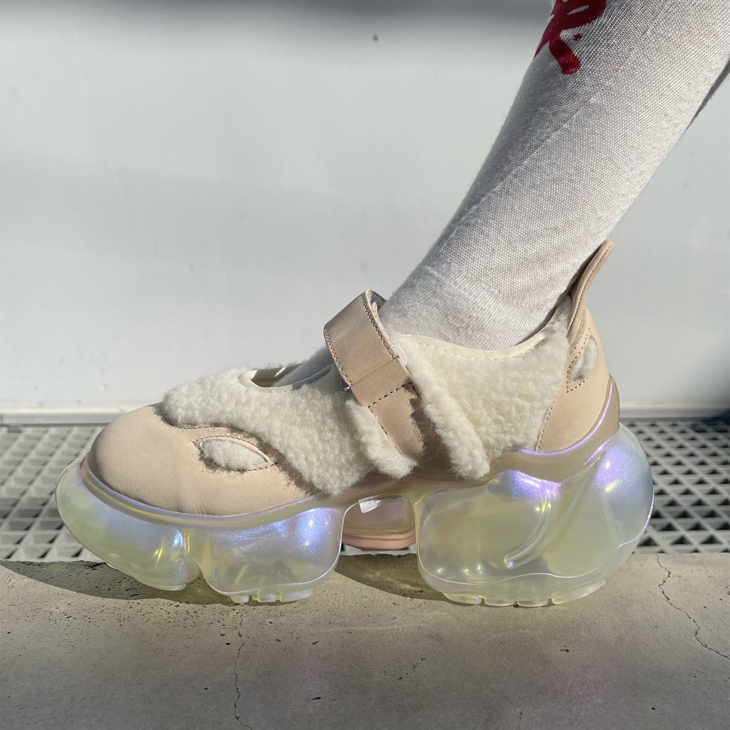 【SHEEP Limited】MOOPIE MARY JANE / CREAM BOA x CLEAR AURORA / groundsシューズ