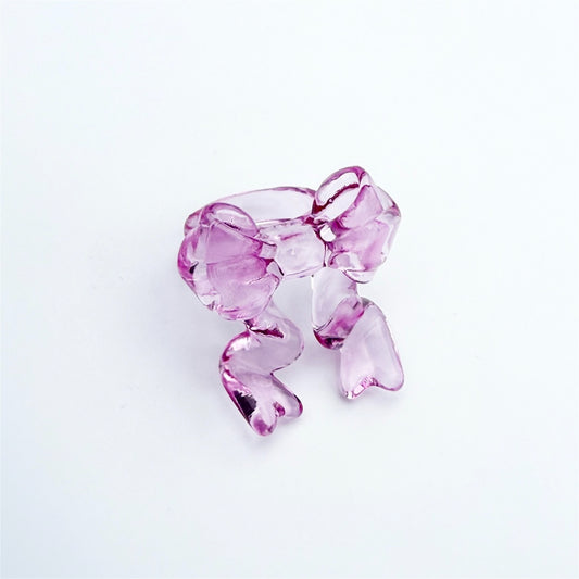 RIBBON RING / PINK / クリアリボンリング