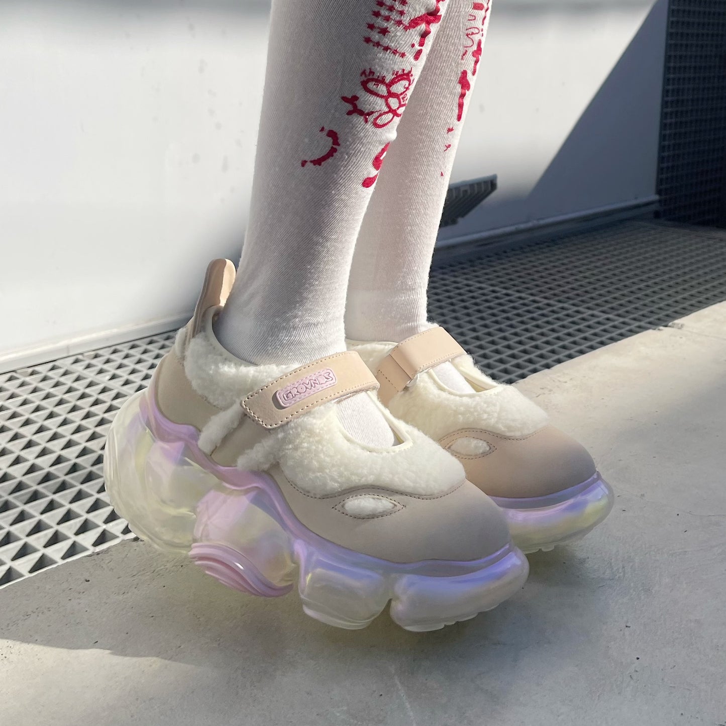 【SHEEP Limited】MOOPIE MARY JANE / CREAM BOA x CLEAR AURORA / groundsシューズ