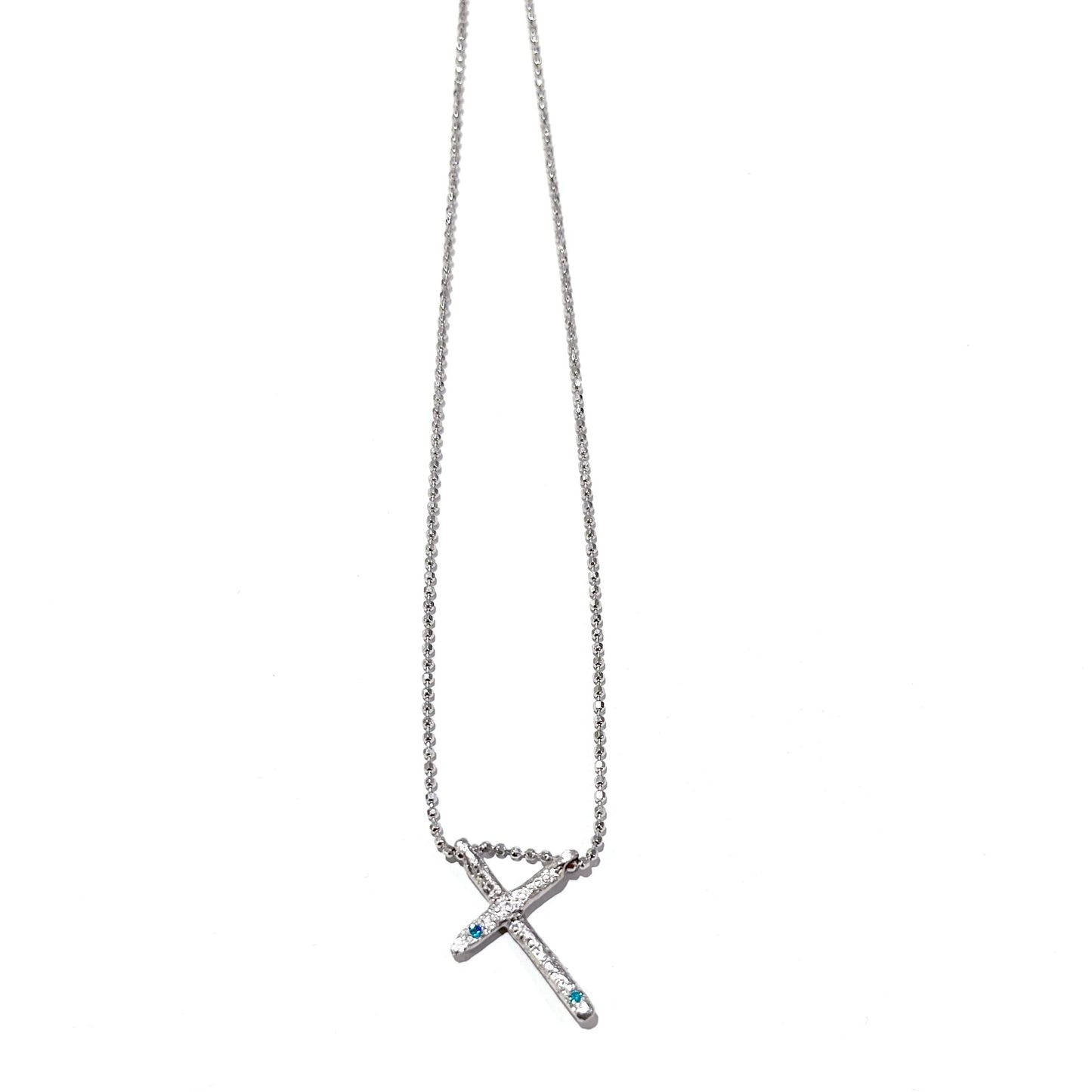 cross necklace / zirconia / クロスネックレス