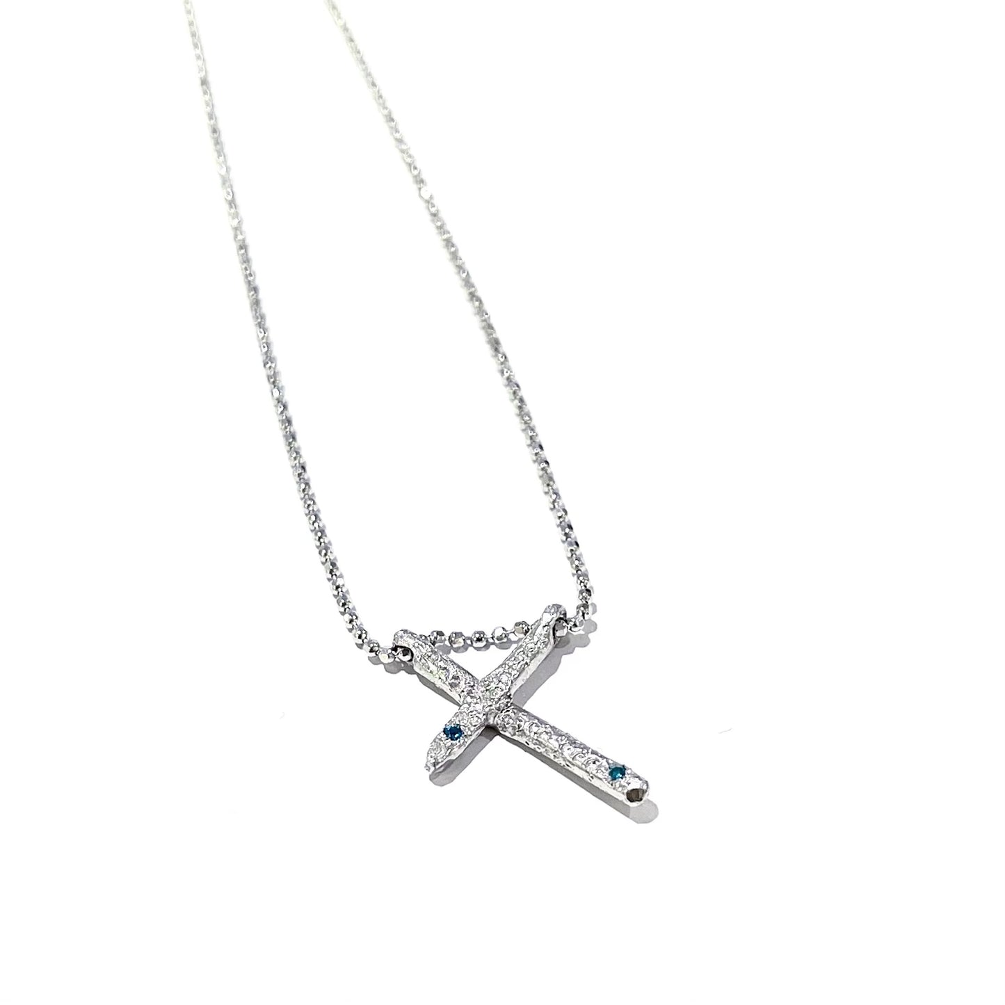 cross necklace / zirconia / クロスネックレス