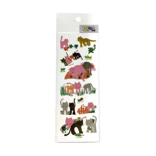 【uou_cute】Sticker colorful cats / ステッカー
