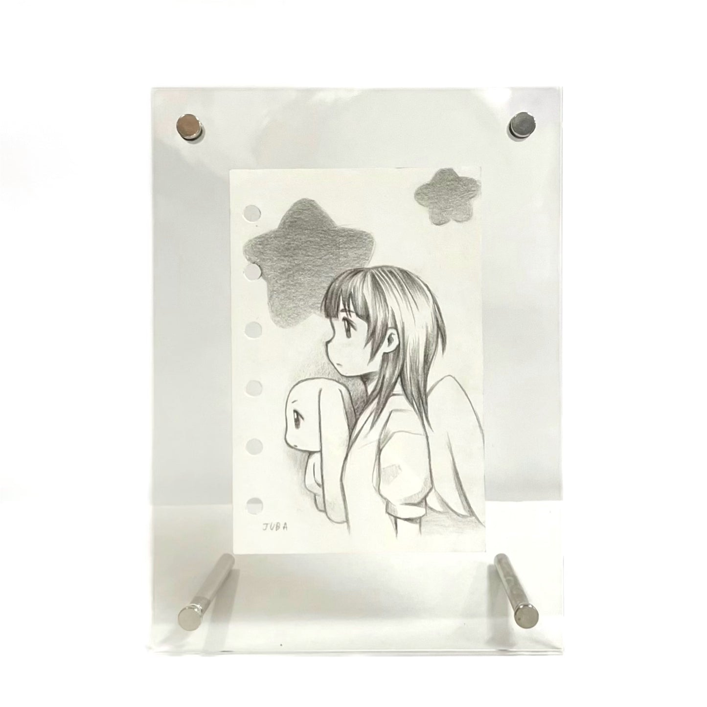【JUBA】Tokki and a girl original drawing in frame / ドローイング