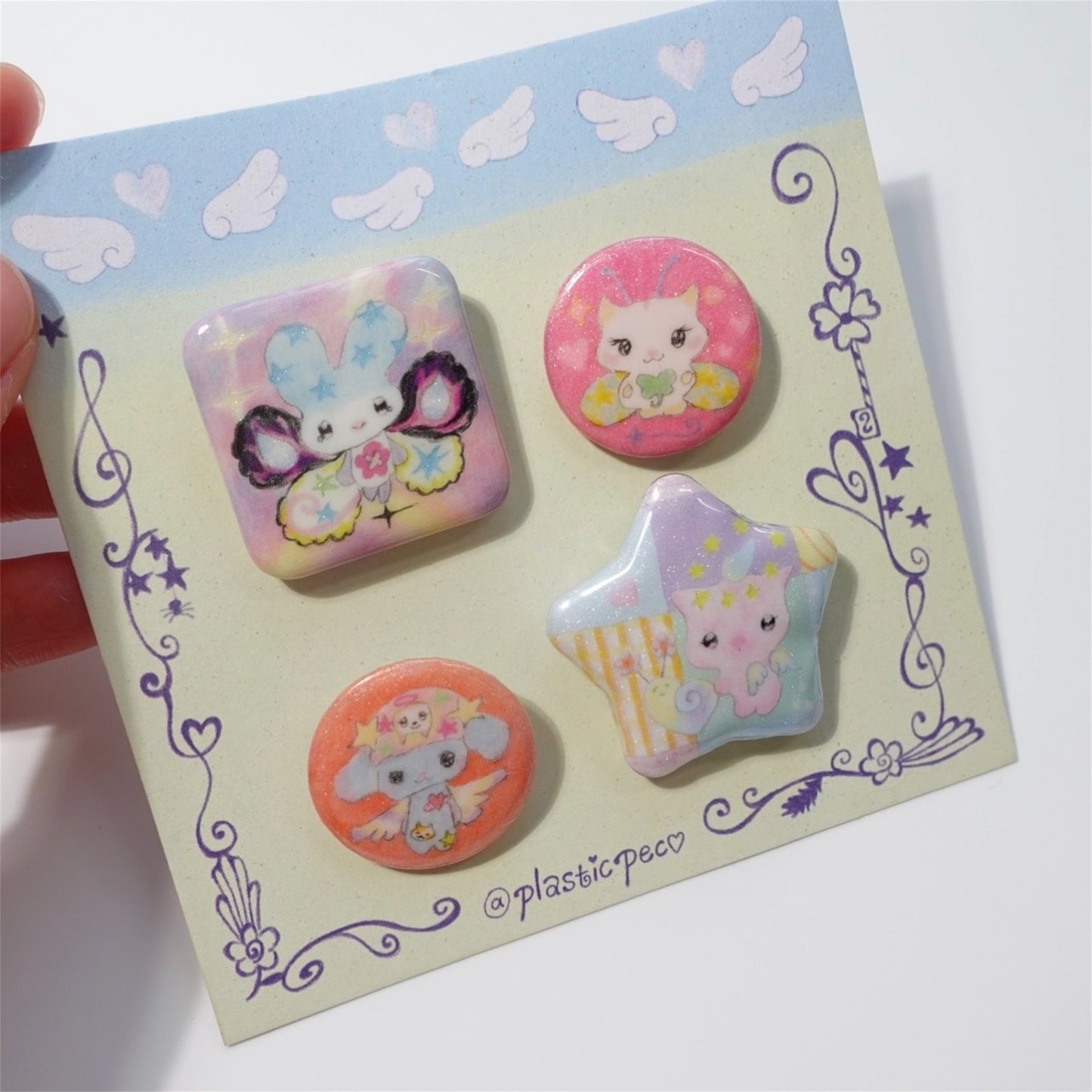 【peco】Badge Set - Angel Friends / バッジセット