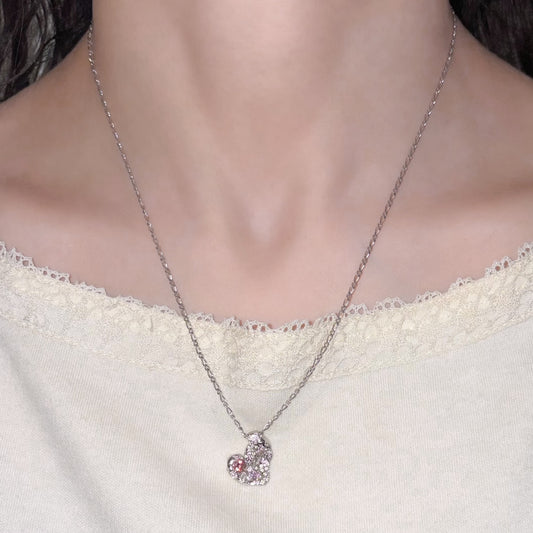 heart necklace / zirconia / ハートネックレス