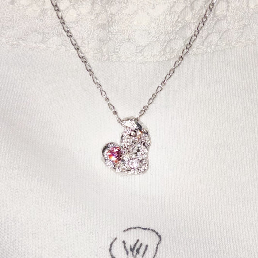 heart necklace / zirconia / ハートネックレス